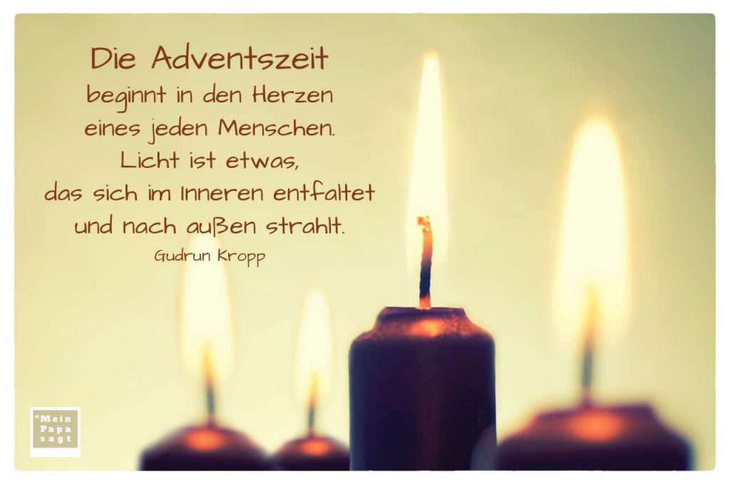Die Adventszeit beginnt in den Herzen eines jeden Menschen. Licht ist...