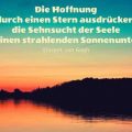 Beitragsbild - Die Hoffnung durch einen Stern ausdrücken, die Sehnsucht der Seele durch einen strahlenden Sonnenuntergang