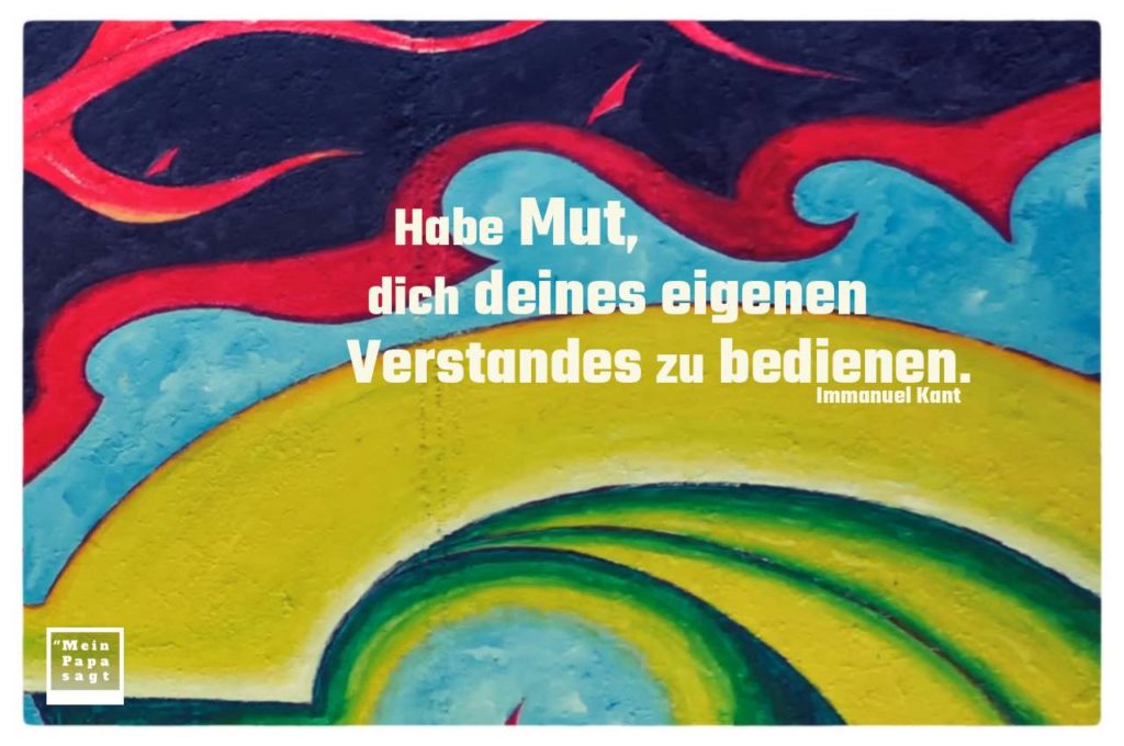 Habe Mut Dich Deines Eigenen Verstandes Zu Bedienen Erklärung Habe Mut, dich deines eigenen Verstandes zu bedienen - Immanuel Kant