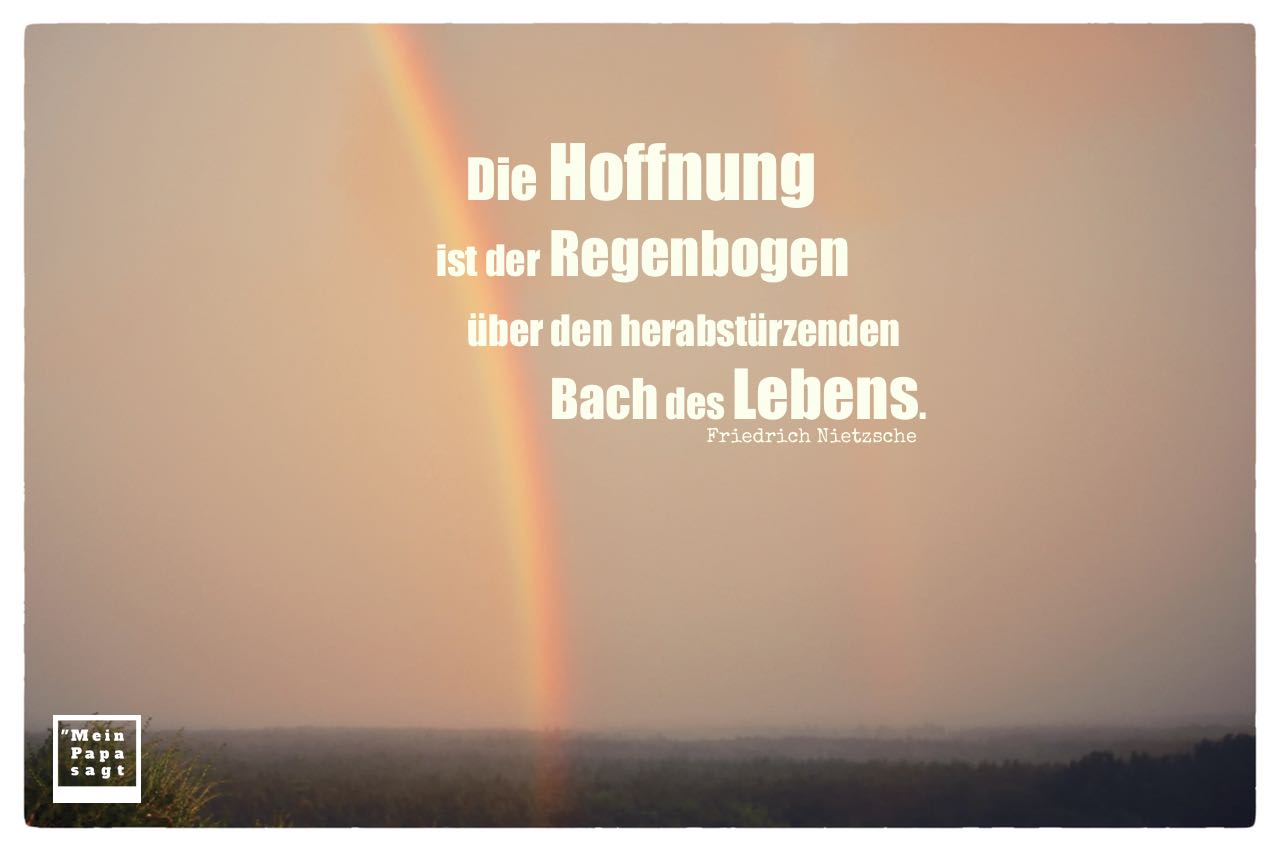 37++ Regenbogen sprueche kurz , Die Hoffnung ist der Regenbogen über den herabstürzenden Bach des L...