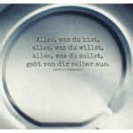 Deckel Blechdose mit Pestalozzi Zitate mit Bild: Alles, was du bist, alles, was du willst, alles, was du sollst, geht von dir selber aus. Heinrich Pestalozzi